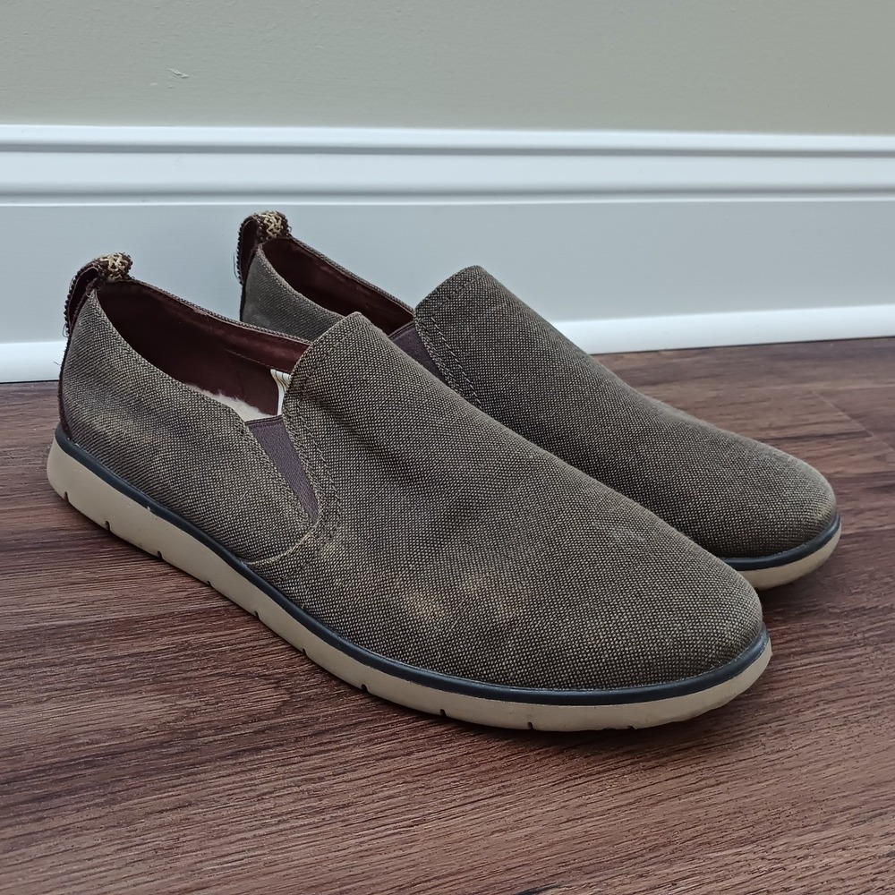 UGG Australia Men's Conley Canvas Slip On Sneakers Size 13 Brown 1006691